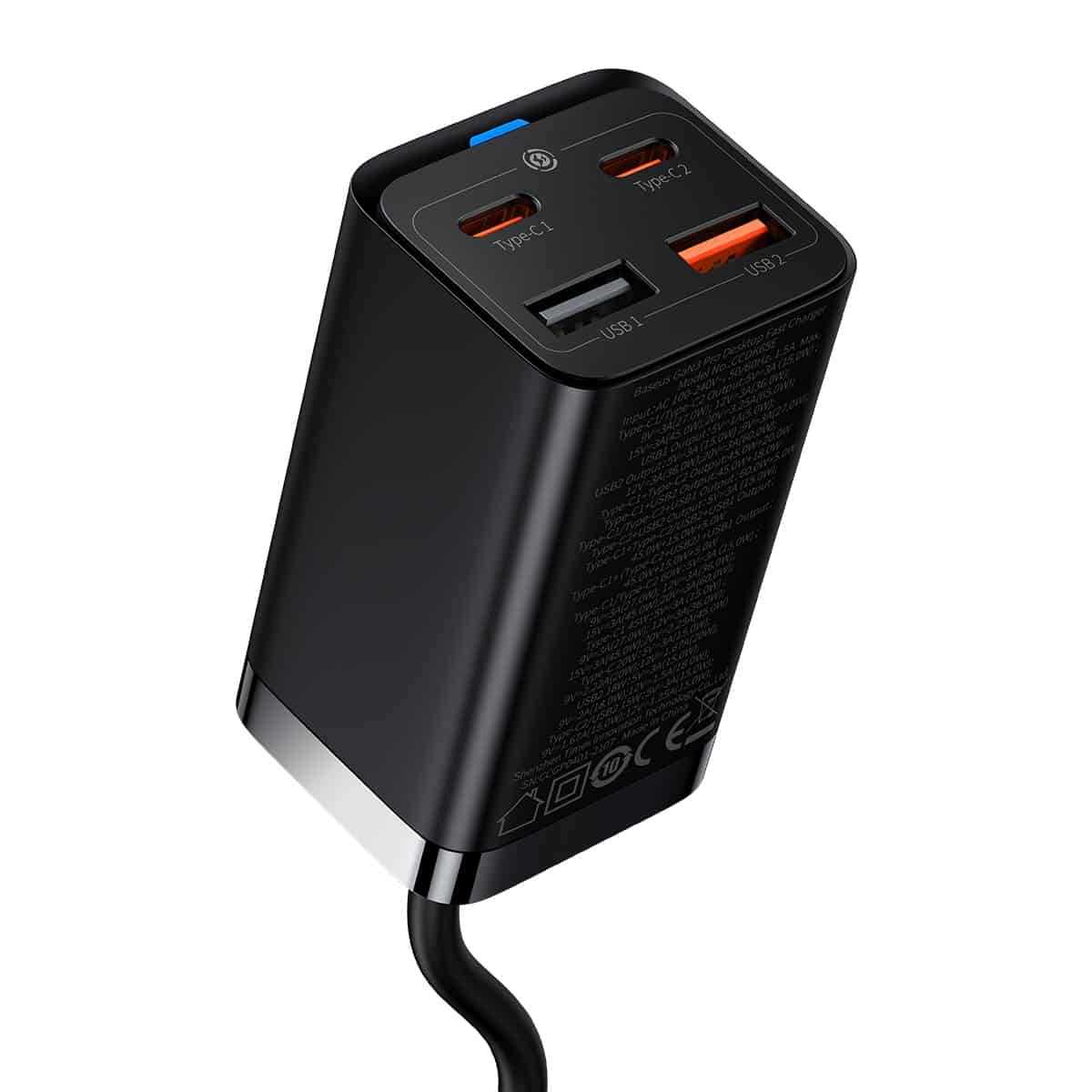 Baseus Gan3 Pro Desktop Powerstrip 2U+2C 100w CN Black Baseus Gan3 Pro Desktop Powerstrip 2U+2C 100w CN Black